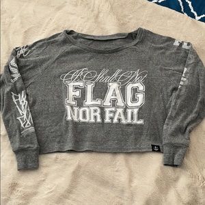 Flag nor Fail crop top